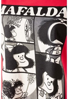 Camiseta De Mafalda Regular Fit Para Mujer XS