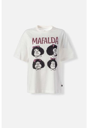 Camiseta De Mafalda Regular Fit Para Mujer XS