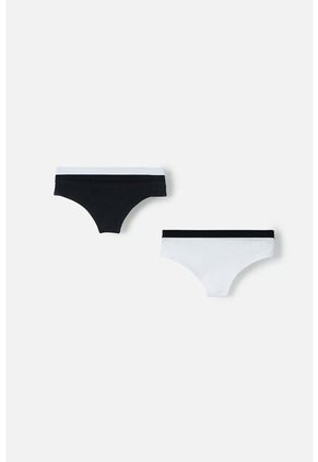 Pack X2 Panties De Mafalda Negro Y Blanco Para Mujer XL