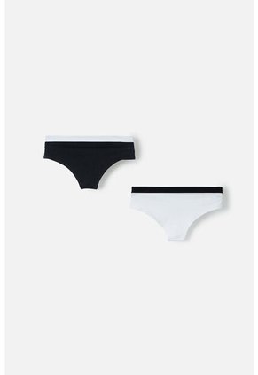 Pack X2 Panties De Mafalda Negro Y Blanco Para Mujer L