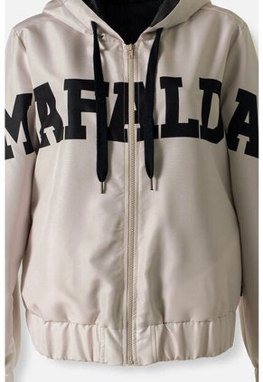Chaqueta De Mafalda Caqui Con Capucha Para Mujer M