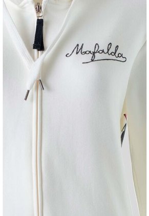 Buzo De Mafalda Marfil De Diseño Abierto Para Mujer M