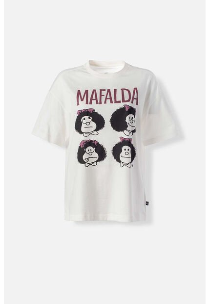 Camiseta De Mafalda Regular Fit Para Mujer M