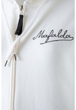 Buzo De Mafalda Marfil De Diseño Abierto Para Mujer XS