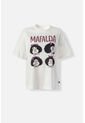 Camiseta De Mafalda Regular Fit Para Mujer M de MAFALDA