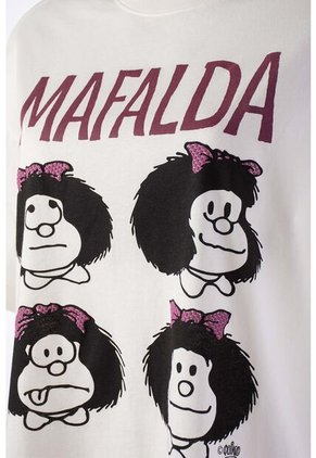 Camiseta De Mafalda Regular Fit Para Mujer S