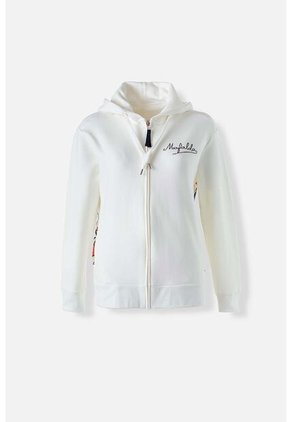Buzo De Mafalda Marfil De Diseño Abierto Para Mujer L