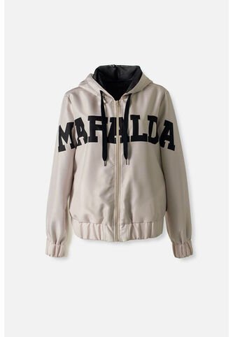 Chaqueta De Mafalda Caqui Con Capucha Para Mujer XS MAFALDA