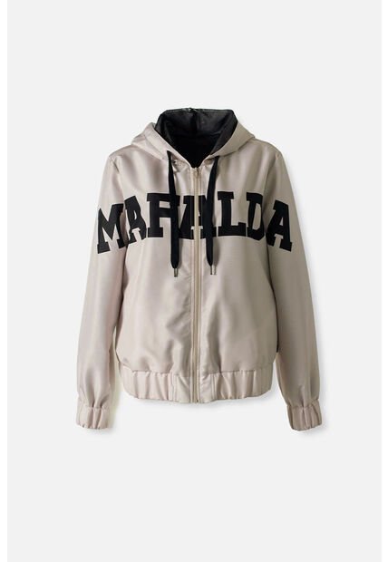 Chaqueta De Mafalda Caqui Con Capucha Para Mujer XS