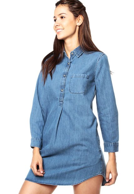 Vestido Azul Medio MNG