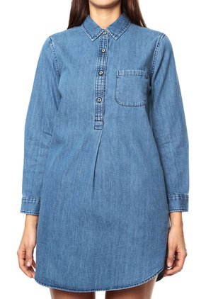 Vestido Azul Medio MNG