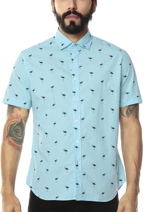 Camisa Azul Aguamarina MNG