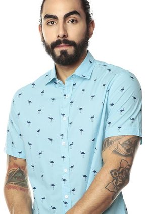 Camisa Azul Aguamarina MNG