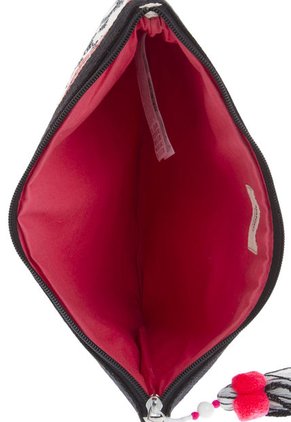 Bolso MNG Blanco Hueso-Negro-Fucsia