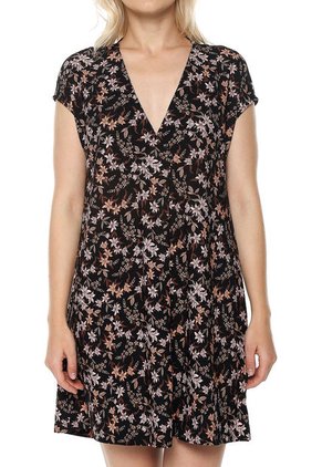 Vestido Negro-Multicolor MNG