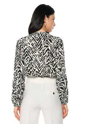 Blusa Body Blanco-Negro-Gris MNG