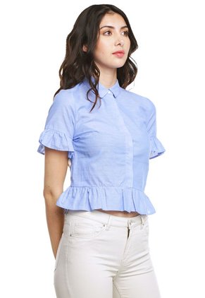 Blusa Azul Celeste MNG
