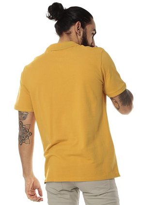 Camiseta Polo Mostaza MNG