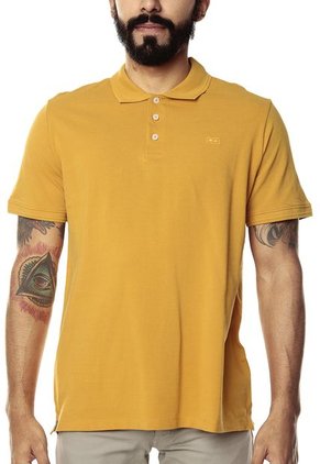 Camiseta Polo Mostaza MNG