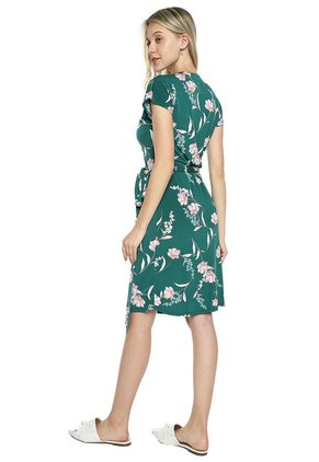 Vestido Verde-Blanco-Rosa MNG