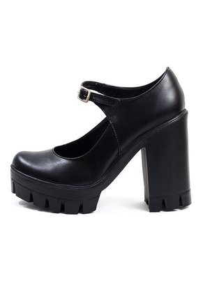 Zapatos Tacón Negro Maniqueo Mafalda