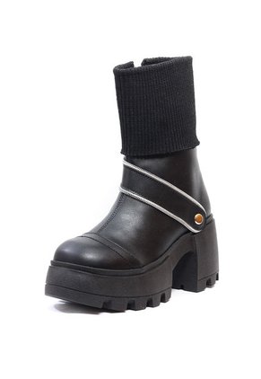 Botines Negro Maniqueo Amatista