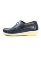 Zapato Colegial Niño Cuero Azul Maniqueo Marrone de Maniqueo