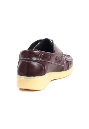 Zapato Colegial Niño Cuero Vino Maniqueo Marrone