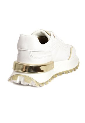 Tenis Blanco-Dorado Maniqueo Celeste