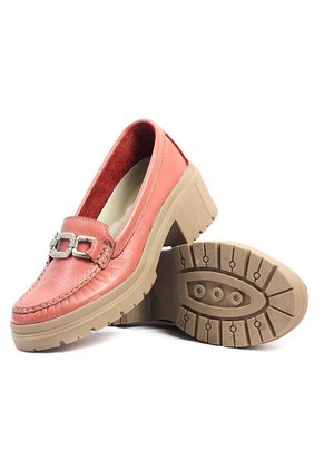 Mocasines Cuero Rosa Maniqueo Lille