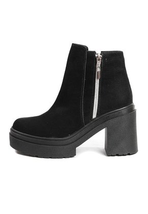 Botín Mujer Negro Maniqueo Font