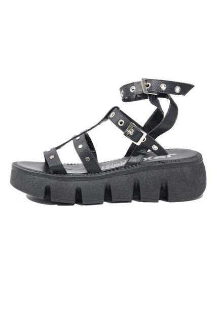 Sandalias Negro Maniqueo Arena