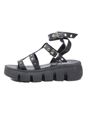 Sandalias Negro Maniqueo Arena