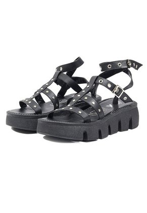 Sandalias Negro Maniqueo Arena
