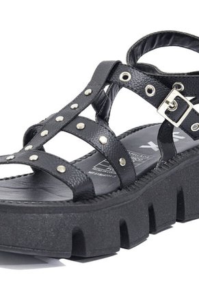 Sandalias Negro Maniqueo Arena