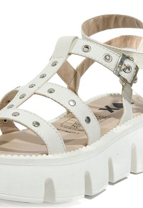 Sandalias Blanco Maniqueo Arena
