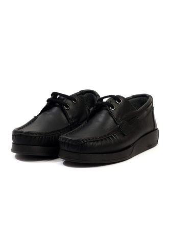Zapato Colegial Niño Cuero Negro Maniqueo Marrone Maniqueo