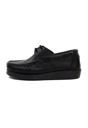 Zapato Colegial Niño Cuero Negro Maniqueo Marrone