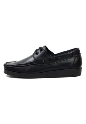 Zapato Colegial Niño Cuero Negro Maniqueo Marrone
