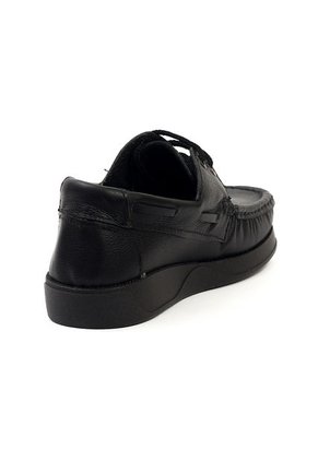 Zapato Colegial Niño Cuero Negro Maniqueo Marrone