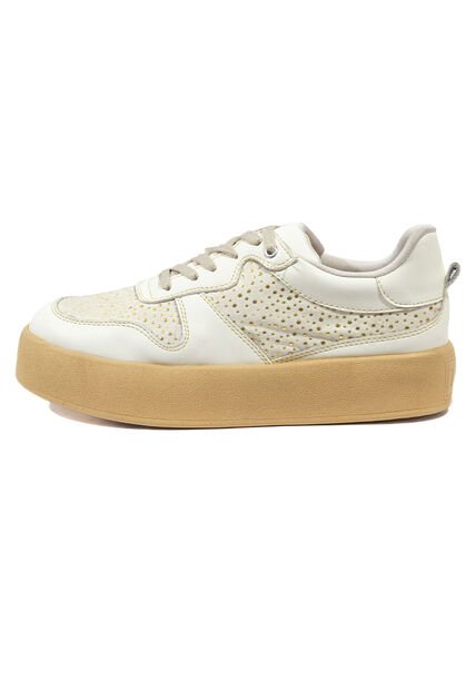 Tenis Beige Maniqueo Retro