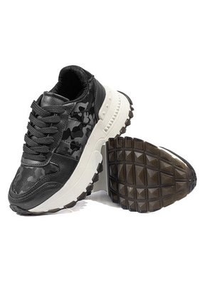 Tenis Negro Maniqueo Heel