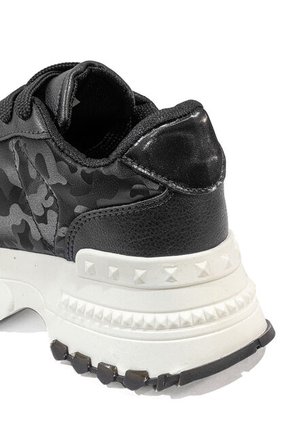 Tenis Negro Maniqueo Heel