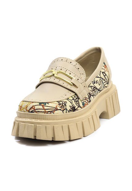 Mocasín Mujer Beige Maniqueo Hera