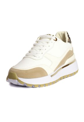 Tenis Mujer Beige Maniqueo Margote