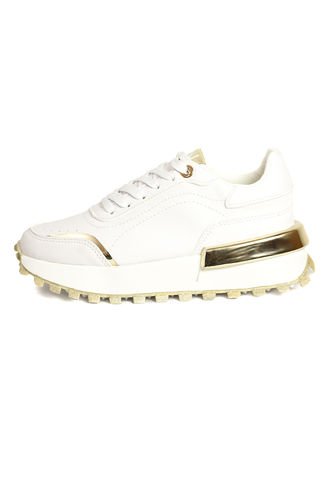 Tenis Blanco-Dorado Maniqueo Celeste Maniqueo