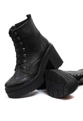 Botines Mujer Negro Maniqueo Lyra