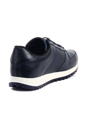 Tenis Cuero Azul Maniqueo Declan