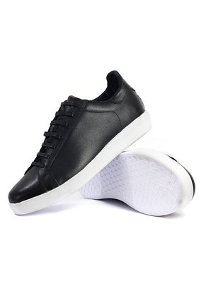 Tenis Cuero Negro Maniqueo Steve
