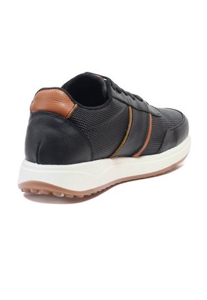 Zapatos Cuero Negro-Miel Maniqueo Bravur